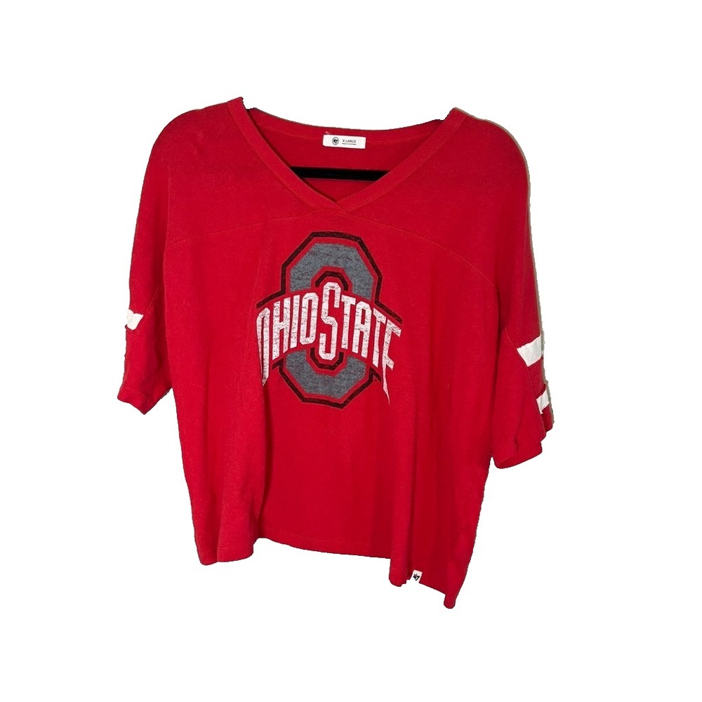 Ohio State Buckeyes Relaxed XL Tshirt Collegiate Graphic Striped Retro Athletic
